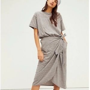 Free People Leila Midi Dress Grey M